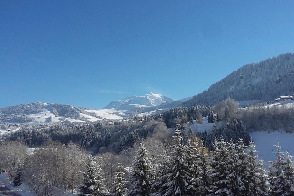 Chalet Vue Mont-Blanc, +4 Chambres, Cheminee Межев Экстерьер фото