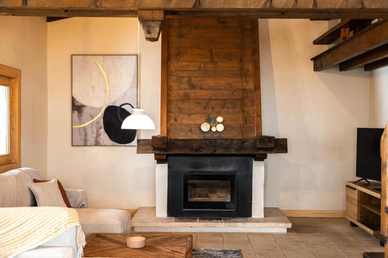 Chalet Vue Mont-Blanc, +4 Chambres, Cheminee Межев Экстерьер фото